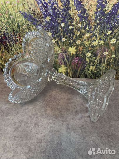 Ваза для фруктов на ножке СССР