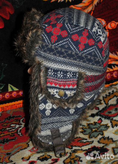 Фирменная модная шапка ушанка H&M