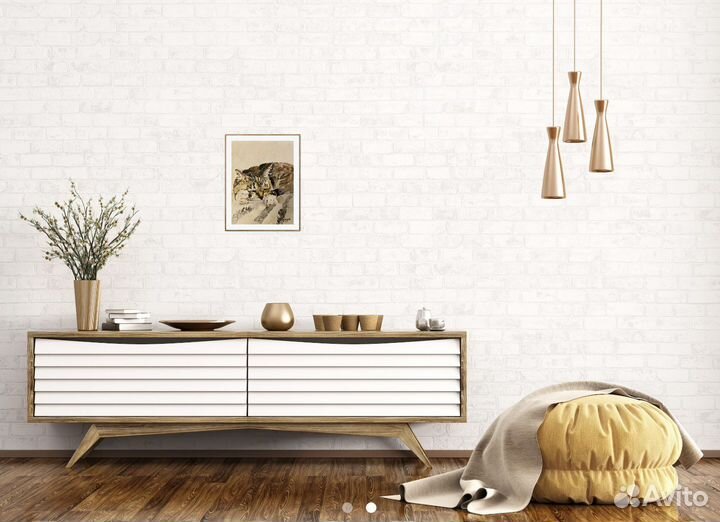 Картина акварель Кот Спящий кот