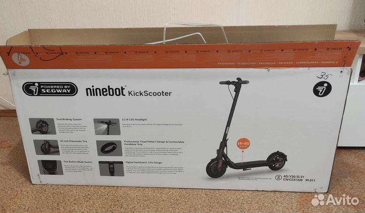 Электросамокат ninebot kickscooter f40a