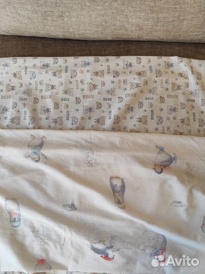 Простынь на резинке 2 шт, размер 120 60