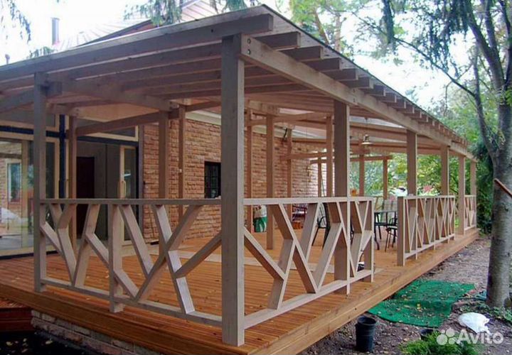 Строительство террасы. Веранды. К дому