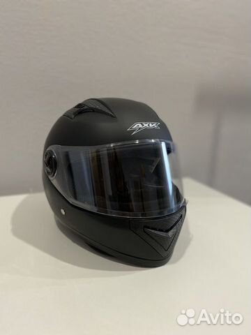Мотоциклетный шлем черный/белый 55-60 р-р объявление продам