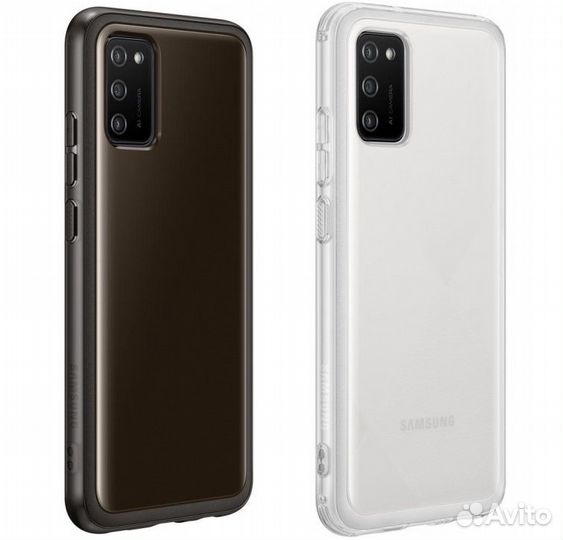 Оригинал Чехол Soft Clear Samsung A02s (2 цвета)