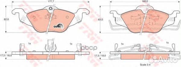Колодки тормозные дисковые передн opel: astra G