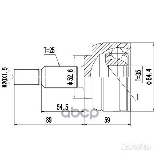 Шрус наружный renault duster (11-) Z87242R