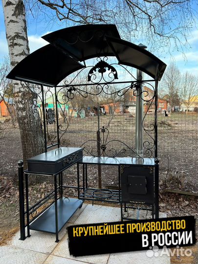 Мангал с крышей