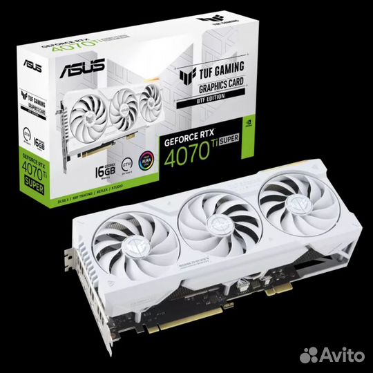 Asus GeForce RTX 4070 Ti super TUF gaming BTF white 16G TUF-RTX4070TIS-16G-BTF-white (90YV0KI1-M0NA0