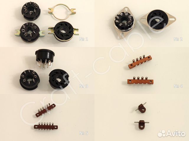 Ламповые панели октальные, монтажные стойки