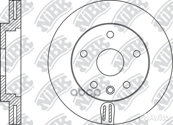 Диск тормозной opel astra J 11- RN34001 NiBK