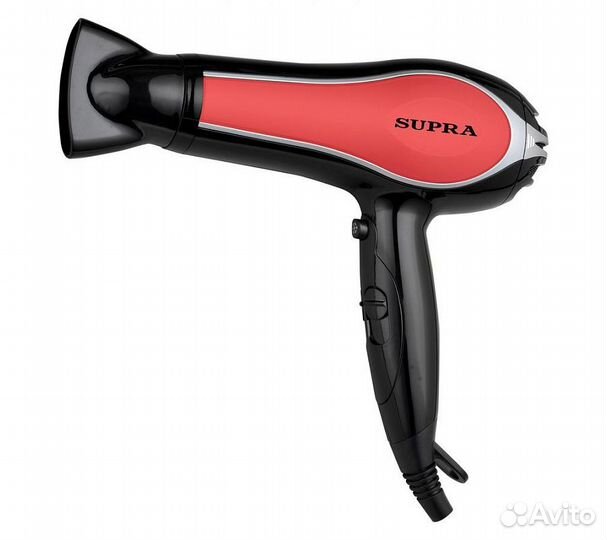 Фен Supra PHS-2206L 2200Вт черный/красный