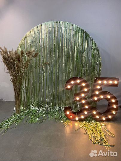 Аренда цифры с лампочками