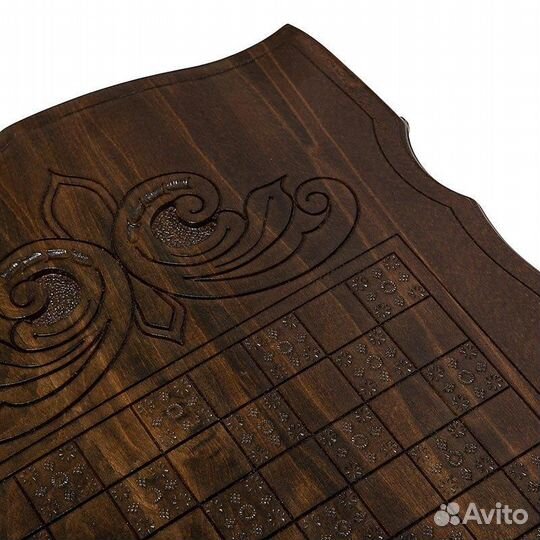 Нарды и шашки резные Герб Чечни 61 х 60 см бук Азербайджан 62622