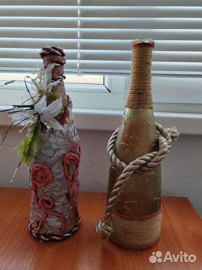 Бутылка икебана