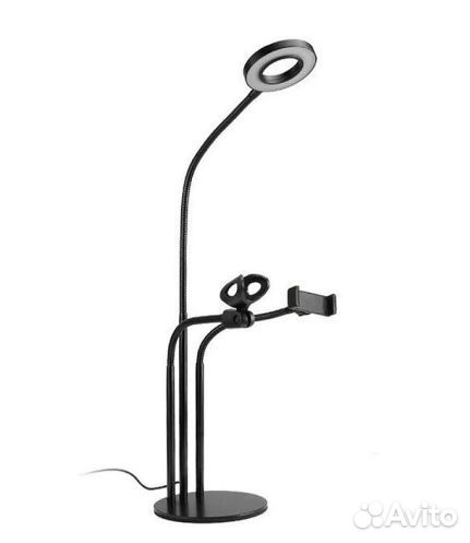 Настольная кольцевая селфи-лампа LED 3в1