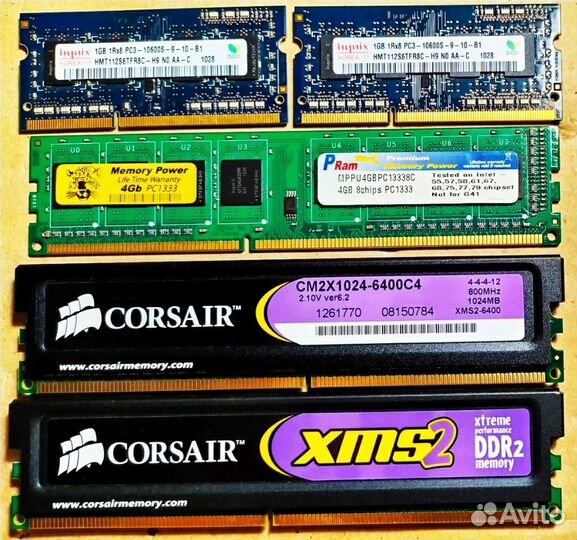 Оперативная память dimm,DDR1,DDR2,DDR3 ноут, сист