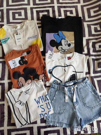 Футболки шорты zara для девочки