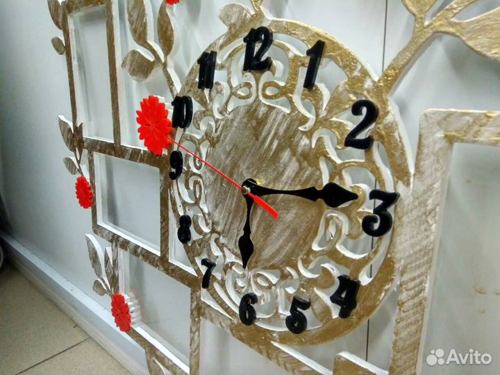 Фоторамка на стену с часами