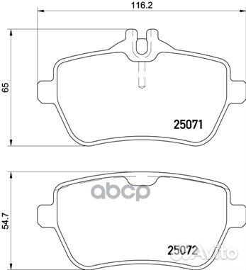Колодки тормозные P50117 Brembo