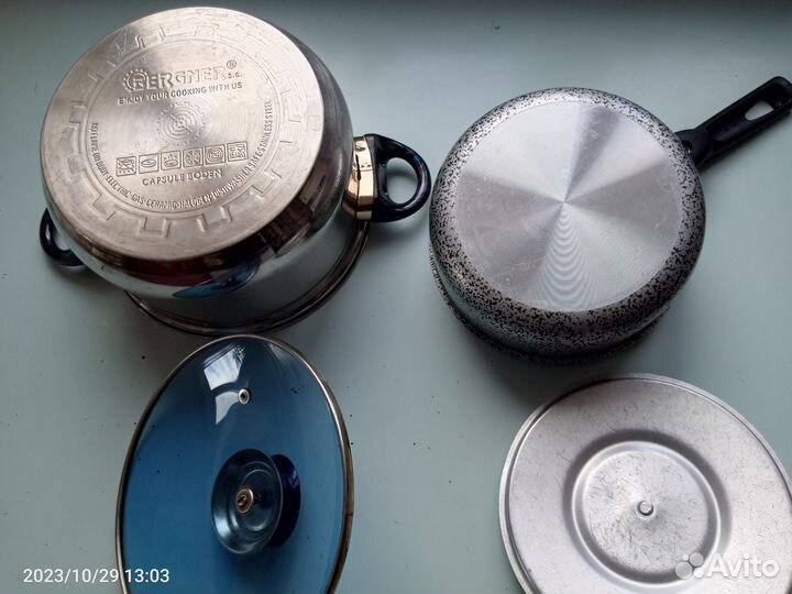 Кастрюля 3,5л и ковш 1,8л со съемной ручкой