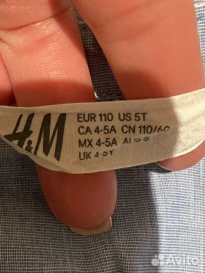 Рубашка праздничная новогодняя H&M 4-5 лет