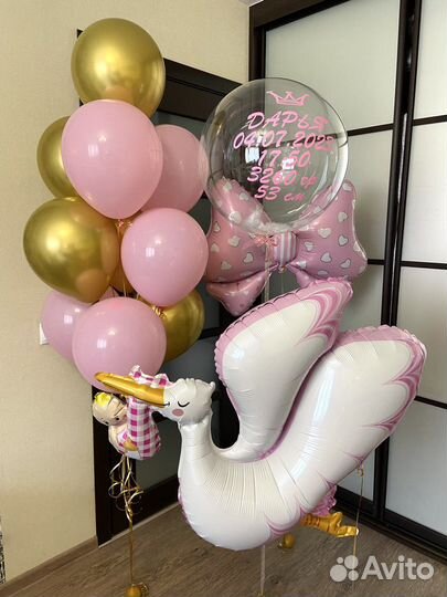 Воздушны, гелевые шарики, коробка сюрприз,доставка