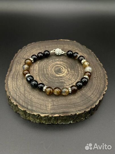 Браслет из натуpальных камней Агат