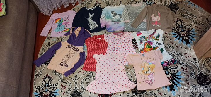 Большой пакет вещей для девочки 92-98