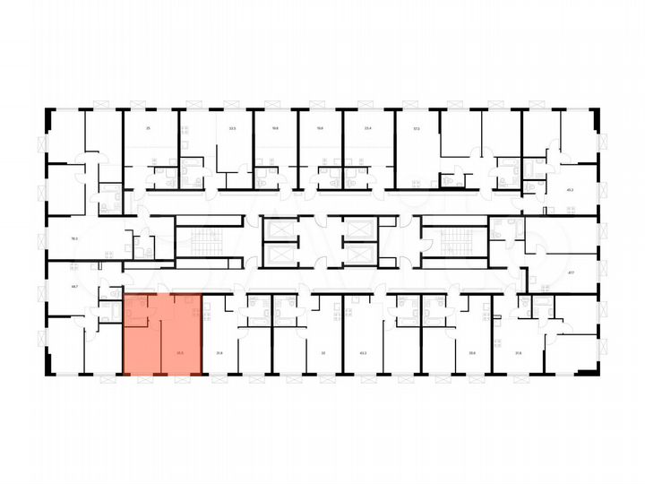 1-к. квартира, 35,5 м², 22/25 эт.