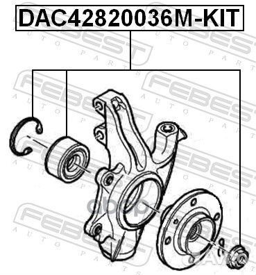 DAC42820036mkit ккт подшипника ступ. пер. Peug