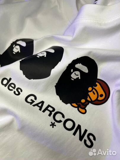 Футболки Bape х Comme des Garsons