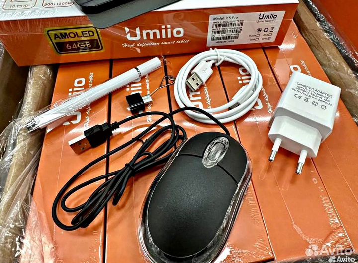 Планшет Umiio+клавиатура+стилус+мышь+чехол