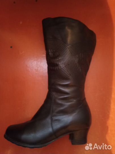 Зимние женские сапоги 38 натуральная кожа