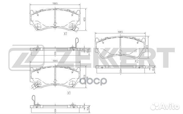 Колодки торм. диск. передн. Nissan Almera (N15)