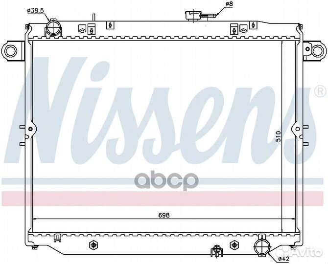 NS64882 радиатор системы охлаждения АКПП Toyot