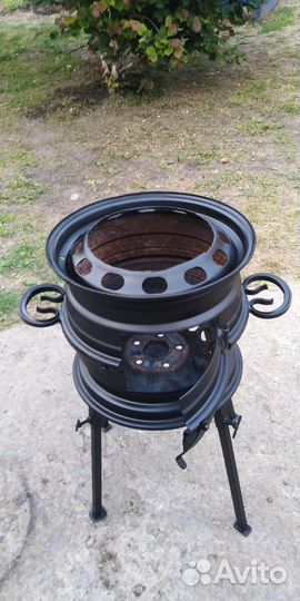 Печь для казана и сковороды+мангал и подставка