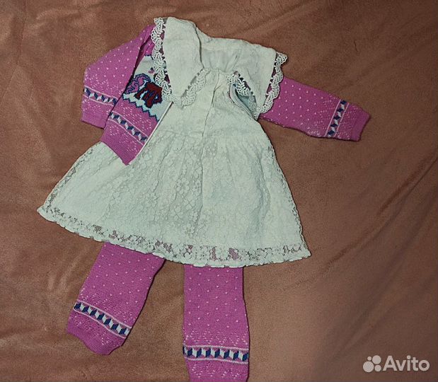 Штаники кофта на замке платье 74-80 см