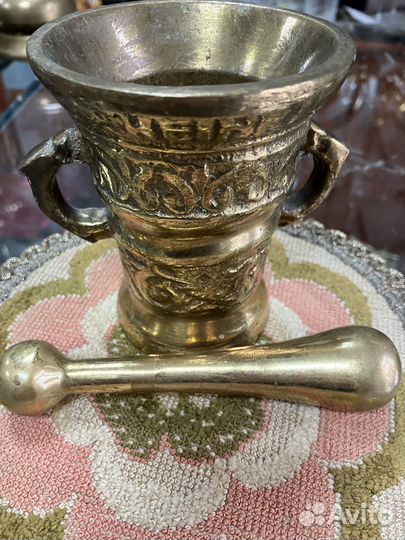 Ступка с пестиком бронза