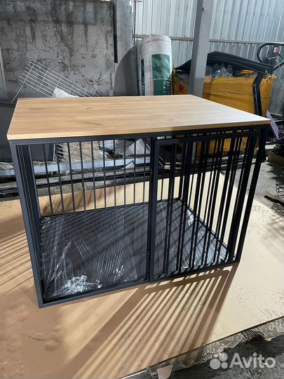 Клетка вольер для собак со столешницей интерьерная
