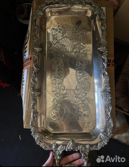 Поднос посеребренный