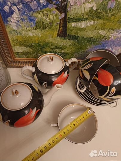 Чайный сервиз СССР Дулево тюльпан