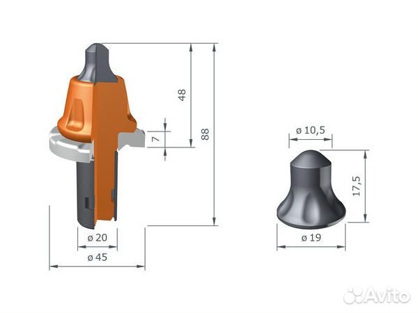Резцы wirtgen (виртген) W6/20X² 2642523