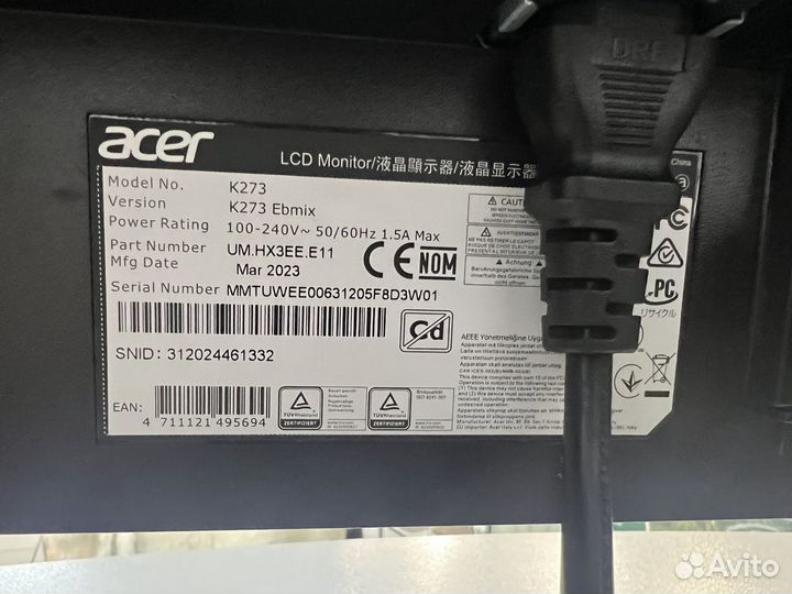 Acer k273 Edmix