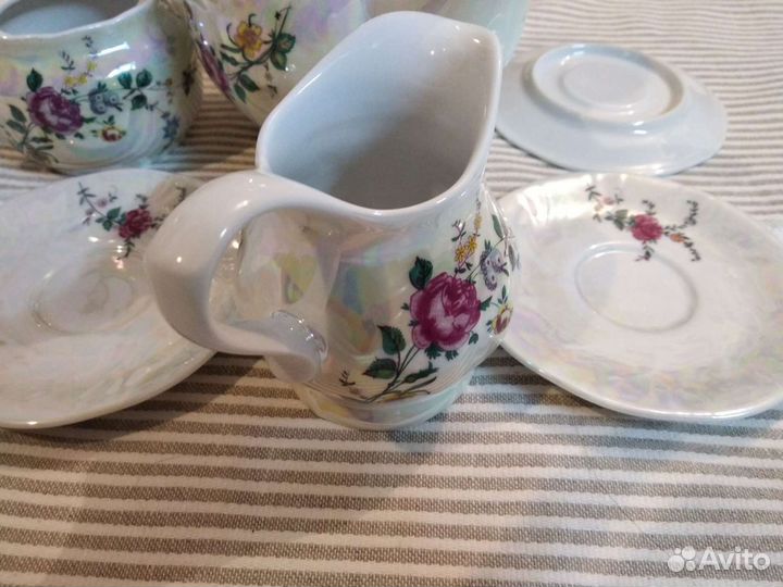 Часть польского кофейного сервиза фарфор перламутр
