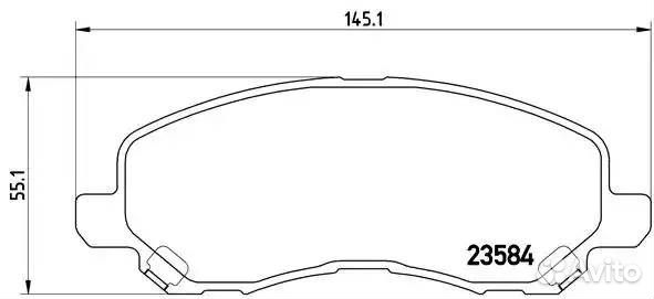 Колодки тормозные передние (144,9*55,1) Citroen C4