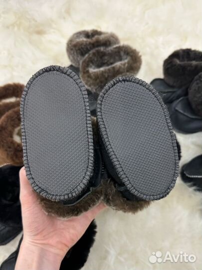 Чуни детские, овчина, резиновая подошва