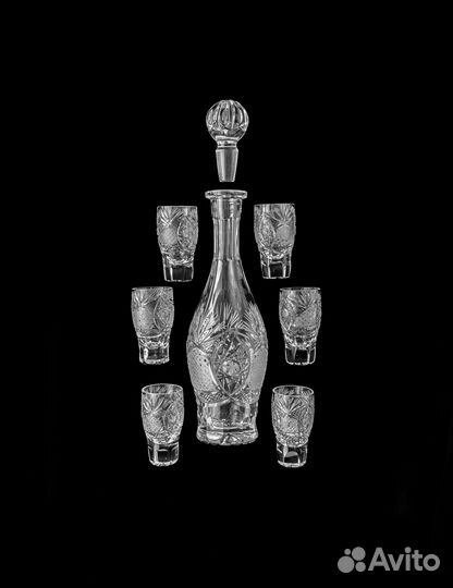 Хрустальный сервиз Татьяна для спиртных напитков