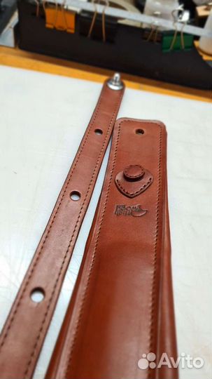 Ремень для гитары из натуральной кожи