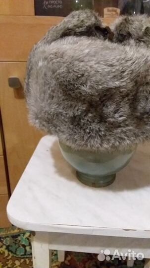 Шапка ушанка кроличья, размер 54,55,56см,новая