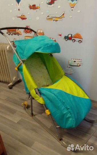 Детские санки коляска бу